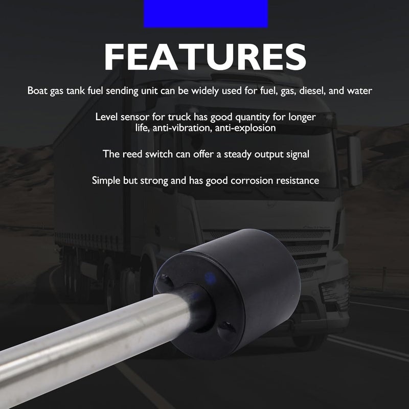 OXCANO Marine Fuel Sending Unit 0-190 ohms 6"(150mm) for Boat Fuel Tank Sender Stainless Steel Fuel Lever Sending Units Water Fuel Gauge Sender for Car Truck Vehicle - Image 4